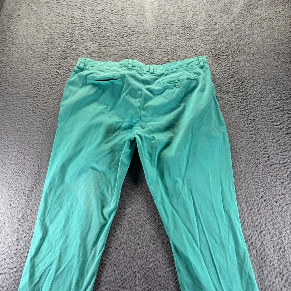 Vineyard Vines Pant Mens 40x30 Green Cotton Chino Straight Slim Preppy Business - Picture 7 of 11